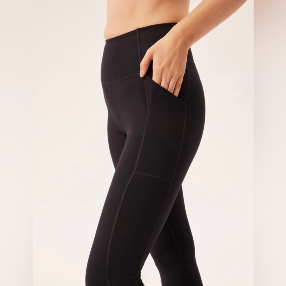 Girlfriend Collective Full-Length Compressive Pocket Legging in Black (L)